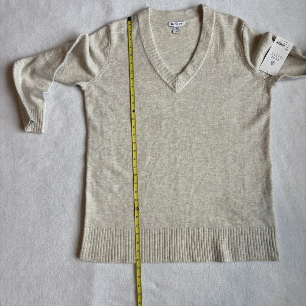NWT Athleta Westwood Sweater MSRP $169 Oatmeal Neutral XL Wool Blend Minimalist - Picture 11 of 12